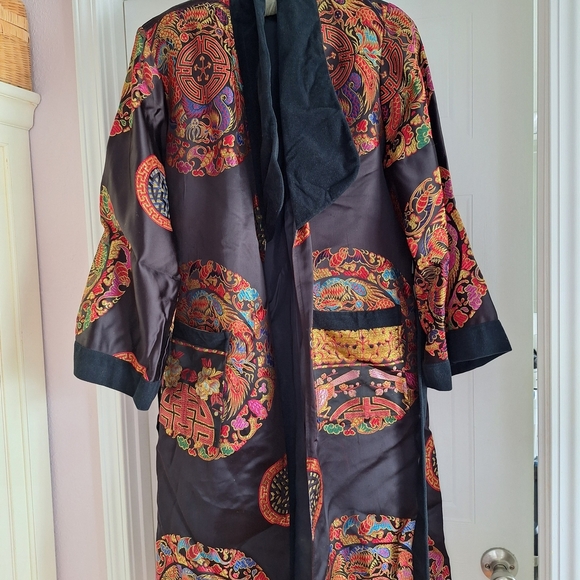Jacket Like A Robe Tailor Vintage | Jackets & Coats | Mens Kimono Embroidered Smoking ...